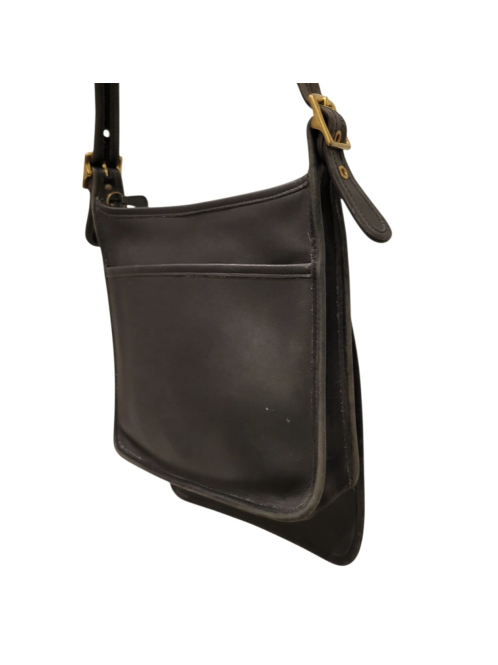 COACH 9144 Women's Black LEGACY STUDIO Genuine Leather Crossbody Flap Bag Purse - Picture 3 of 10